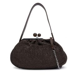 Torebka Weekend Max Mara. Brązowe torebki wieczorowe damskie Weekend Max Mara, bez wzorów, bez dodatków. Za 1,579.00 zł.