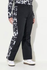 Damskie Spodnie funkcyjne HYPRAR wodoodporne paski na rzep osłona przeciwśnieżna. Czarne spodnie sportowe damskie Ulla Popken, plus size, bez wzorów, z elastanu, narciarskie. Za 599.99 zł.