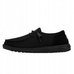 HEYDUDE Damskie Mokasyny Wendy Funk Mono. Czarne mokasyny damskie Hey dude, z materiału, bez obcasa. Za 299.00 zł.