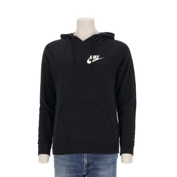 Second life - Nike bluza damska z kapturem - Jak nowy. Czarne bluzy damskie Nike, l, bez wzorów, z materiału, z kapturem. Za 97.94 zł.