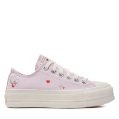 Trampki Converse. Czerwone trampki damskie Converse, bez wzorów, bez zapięcia. Za 419.99 zł.