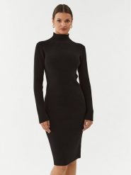 Silvian Heach Sukienka dzianinowa GPA23347VE Czarny Slim Fit. Czarne sukienki damskie Silvian Heach, bez wzorów, z dzianiny, bez ramiączek. Za 739.99 zł.