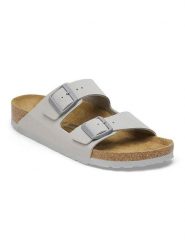 Birkenstock Klapki "Arizona" w kolorze szarym rozmiar: 37. Szare klapki damskie Birkenstock, bez wzorów, z otwartym noskiem, bez obcasa, bez zapięcia. Za 344.95 zł.
