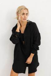 KOSZULA JULIETTE CZARNA L - Flawless. Czarne koszule damskie Flawless, l, bez wzorów, z bawełny, biznesowe, bez kołnierzyka, bez ramiączek. Za 360.00 zł.