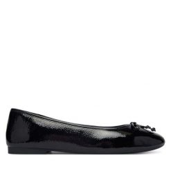 Baleriny Tommy Hilfiger. Czarne balerinki damskie Tommy Hilfiger, bez wzorów. Za 409.99 zł.