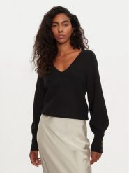 Morgan Sweter 242-MPANDA Czarny Regular Fit. Czarne swetry klasyczne damskie Morgan, xs, z syntetyku, bez kołnierzyka. Za 219.99 zł.