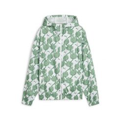 Kurtka Sportowa Damska Puma Blossom Aop Windbreaker. Zielone kurtki sportowe damskie Puma, bez wzorów, bez kaptura. Za 207.99 zł.