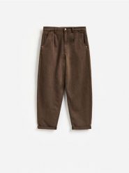 Jeansy barrel leg - dark grey jeans. Szare jeansy damskie Reserved. Za 129.99 zł.