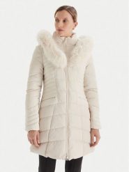 Guess Kurtka zimowa W4BL61 WGLZ0 Beżowy Slim Fit. Brązowe kurtki damskie Guess, na zimę, xxl, z aplikacjami, z syntetyku, bez kaptura. Za 749.99 zł.