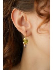 Pierres delicates Kolczyki w kolorze białym z perłami rozmiar: onesize. Zielone kolczyki damskie Pierres delicates, z kryształem, z mosiądzu, z zapięciem typu bigiel. Za 52.99 zł.
