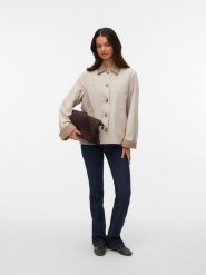 Vero Moda Kurtka przejściowa w kolorze kremowym rozmiar: S. Brązowe kurtki damskie Vero Moda, s, bez wzorów, bez kaptura. Za 184.95 zł.