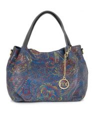 Mia Tomazzi Skórzana torebka "Gonfalone" w kolorze niebieskim - 24 x 21 x 13 cm rozmiar: onesize. Niebieskie torebki klasyczne damskie Mia Tomazzi, z materiału, przez ramię, bez dodatków. Za 217.99 zł.