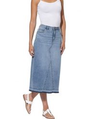 Heine Spódnica dżinsowa w kolorze błękitnym rozmiar: 42. Niebieskie spódnice damskie Heine, na co dzień, bez wzorów, klasyczne, midi. Za 91.77 zł.