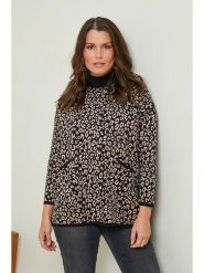 Curvy Lady Sweter w kolorze czarno-karmelowym rozmiar: 40/42. Brązowe swetry klasyczne damskie Curvy Lady, bez kołnierzyka. Za 88.43 zł.