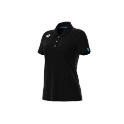 Damska koszulka polo Arena Team Solid. Czarne koszulki damskie Arena, bez wzorów, bez kołnierzyka, bez ramiączek. Za 230.50 zł.
