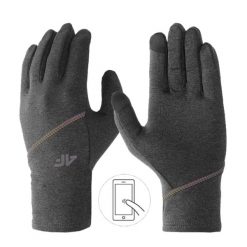 Rękawice uniseks 4F. Szare rękawiczki damskie 4F, bez wzorów. Za 72.99 zł.