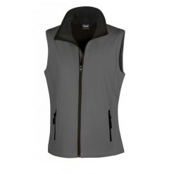 Damska kurtka bez rękawów z nadrukiem Result Softshell. Szare kurtki damskie RESULT, bez wzorów, z puchu, bez kaptura. Za 149.00 zł.