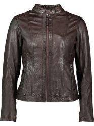 7eleven Skórzana kurtka "Susa" w kolorze ciemnobrązowym rozmiar: 38. Brązowe kurtki damskie 7eleven, bez wzorów, z materiału, bez kaptura. Za 434.99 zł.