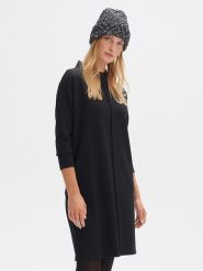 OPUS Czapka beanie w kolorze czarnym rozmiar: onesize. Czarne czapki damskie Opus, bez wzorów, z materiału. Za 74.63 zł.