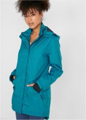 Parka funkcjonalna, z materiału odpychającego wodę. Szare parki damskie bonprix, s. Za 309.99 zł.
