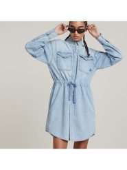 G-Star Sukienka dżinsowa w kolorze błękitnym rozmiar: S. Niebieskie sukienki damskie G-Star, bez wzorów, z bawełny, retro, bez ramiączek. Za 223.99 zł.