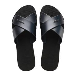 Klapki Havaianas Model 4148866h Kolor Czarny. Czarne klapki damskie Havaianas, bez wzorów, z gumy, bez obcasa, bez zapięcia. Za 83.99 zł.