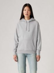 Levi´s Bluza w kolorze jasnoszarym rozmiar: L. Szare bluzy damskie l, bez wzorów, z bawełny, z kapturem. Za 131.74 zł.