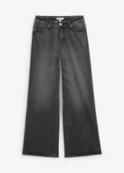 Jeansy wide leg, średni stan niewielką domieszką stretchu. Niebieskie jeansy damskie bonprix. Za 149.99 zł.