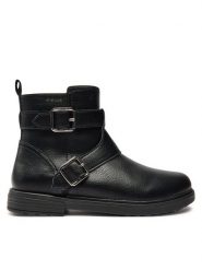 Geox Kozaki Jr Eclair J469QX 000BU C9999 D Czarny. Czarne kozaki dziewczęce Geox, bez wzorów, ze skóry, bez obcasa, bez zapięcia. Za 379.99 zł.