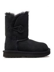 Ugg Śniegowce T Bailey Button II 1017400T Czarny. Czarne kozaki dziewczęce Ugg, bez wzorów, ze skóry, bez obcasa, bez zapięcia. Za 729.99 zł.