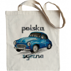 Syrena — torba. Niebieskie shopper bag nikiniki, bez wzorów, z bawełny, na ramię, duże, bez dodatków. W wyprzedaży za 24.65 zł.