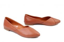 PIAZZA 830029-21 tan, baleriny damskie. Brązowe balerinki damskie Piazza, bez wzorów, ze skóry. Za 299.90 zł.