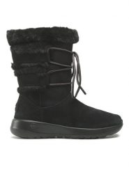 Skechers Buty Skechers On The Go Joy Cyclone Czarny. Czarne botki damskie Skechers, ze skóry, bez obcasa, na płaskiej podeszwie, bez zapięcia. Za 289.99 zł.