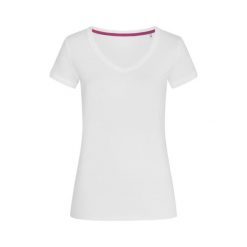 Koszulka Damska Megan Z Dekoltem V. Czarne bluzki damskie Stedman, xl, bez wzorów, bez kołnierzyka, bez ramiączek. Za 53.99 zł.
