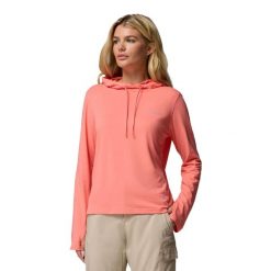 Bluza damska Columbia Sun Trek Hoodie. Brązowe bluzy damskie Columbia, bez wzorów, bez kaptura. Za 179.99 zł.