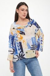 Bluzka damska ze wzorem JOSEPH RIBKOFF. Bluzki damskie Joseph Ribkoff, xl, bez wzorów, bez kołnierzyka, bez ramiączek. Za 839.00 zł.