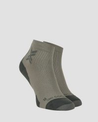 Skarpety unisex X-Socks RUN DISCOVER ANKLE RAINCLOUD/X BLACK G221. Szare skarpetki damskie X Socks, bez wzorów. Za 99.99 zł.