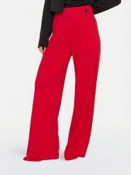 JDY Spodnie materiałowe Geggo 15208430 Czerwony Wide Leg. Czerwone spodnie materiałowe damskie JDY, bez wzorów, z materiału. W wyprzedaży za 79.99 zł.