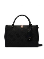 Guess Torebka Audrey Logo HWJG97 55070 Czarny. Czarne kuferki damskie Guess, z materiału, bez dodatków. Za 674.99 zł.