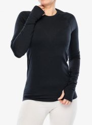 Bluza termoaktywna damska Houdini Desoli Light Crew. Czarne bluzy damskie Houdini, l, bez wzorów, z materiału, bez kaptura. Za 577.25 zł.