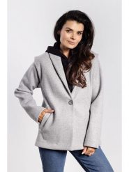 Awama Kurtka przejściowa w kolorze szarym rozmiar: M. Szare kurtki damskie Awama, m, bez wzorów, bez kaptura. Za 197.63 zł.
