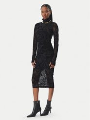 Just Cavalli Sukienka koktajlowa 81PAO909 JS569 Czarny Slim Fit. Czarne sukienki damskie Just Cavalli, bez wzorów, z syntetyku, wizytowe, bez ramiączek. Za 1,095.99 zł.