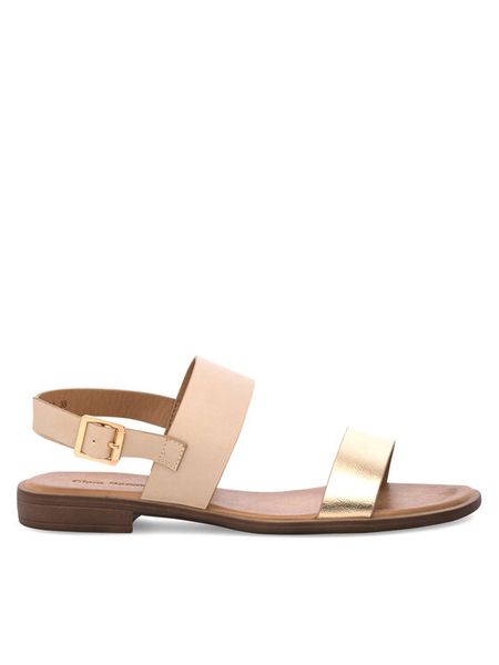 Clara Barson Sandały GAMMA WS6112-01 Beżowy. Brązowe sandały damskie Clara Barson, bez wzorów, z syntetyku, bez obcasa, na płaskiej podeszwie, bez zapięcia. Za 89.99 zł.