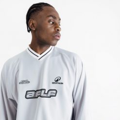 Bluza sportowa unisex Decathlon AFLF szara. Szare bluzy damskie Decathlon, s, bez wzorów, z materiału, bez kaptura. Za 149.99 zł.