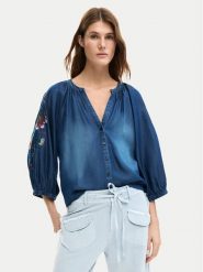 Desigual Koszula jeansowa 26SWBW16 Granatowy Relaxed Fit. Niebieskie koszule damskie Desigual, xs, bez wzorów, z jeansu, bez kołnierzyka, bez ramiączek. Za 429.99 zł.