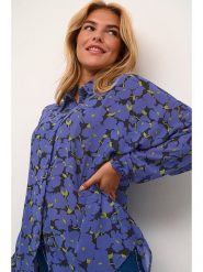 Kaffe Koszula w kolorze niebieskim rozmiar: 36. Niebieskie koszule damskie Kaffe, bez wzorów, bez kołnierzyka, bez ramiączek. Za 65.07 zł.