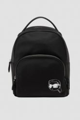 KARL LAGERFELD Czarny plecak Ikon Nylon Outline. Czarne plecaki KARL LAGERFELD, bez wzorów, z nylonu. W wyprzedaży za 519.99 zł.