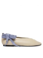 Tommy Jeans Baleriny Tjw Ballerina With Laces EN0EN02939 Écru. Balerinki damskie Tommy Jeans, bez wzorów, z jeansu. Za 449.99 zł.