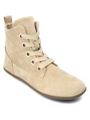 Groundies Skórzane buty "Salzburg" w kolorze beżowym do chodzenia na boso rozmiar: 38. Brązowe botki damskie Groundies, bez obcasa, bez zapięcia. Za 339.99 zł.