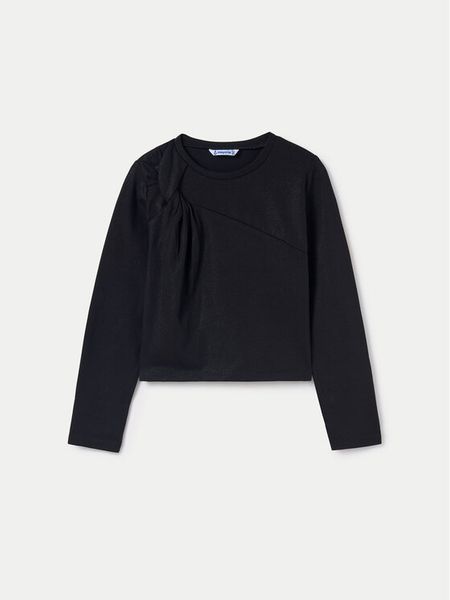 Mayoral Bluzka 7007 Czarny Regular Fit. Czarne bluzki i koszule dziewczęce Mayoral, bez wzorów, z bawełny, bez kołnierzyka, bez ramiączek. Za 49.99 zł.